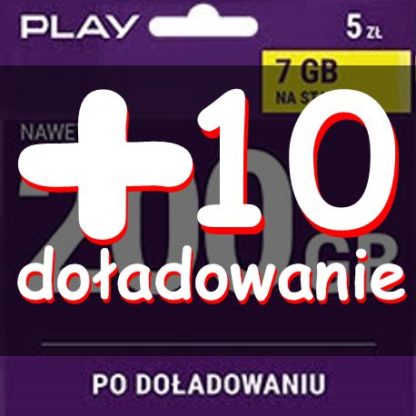 starter Play-internet 200 gb-7-plus doładowanie 10 zł